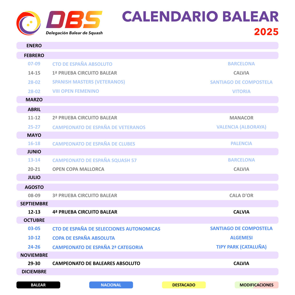 Calendario Balear 2024